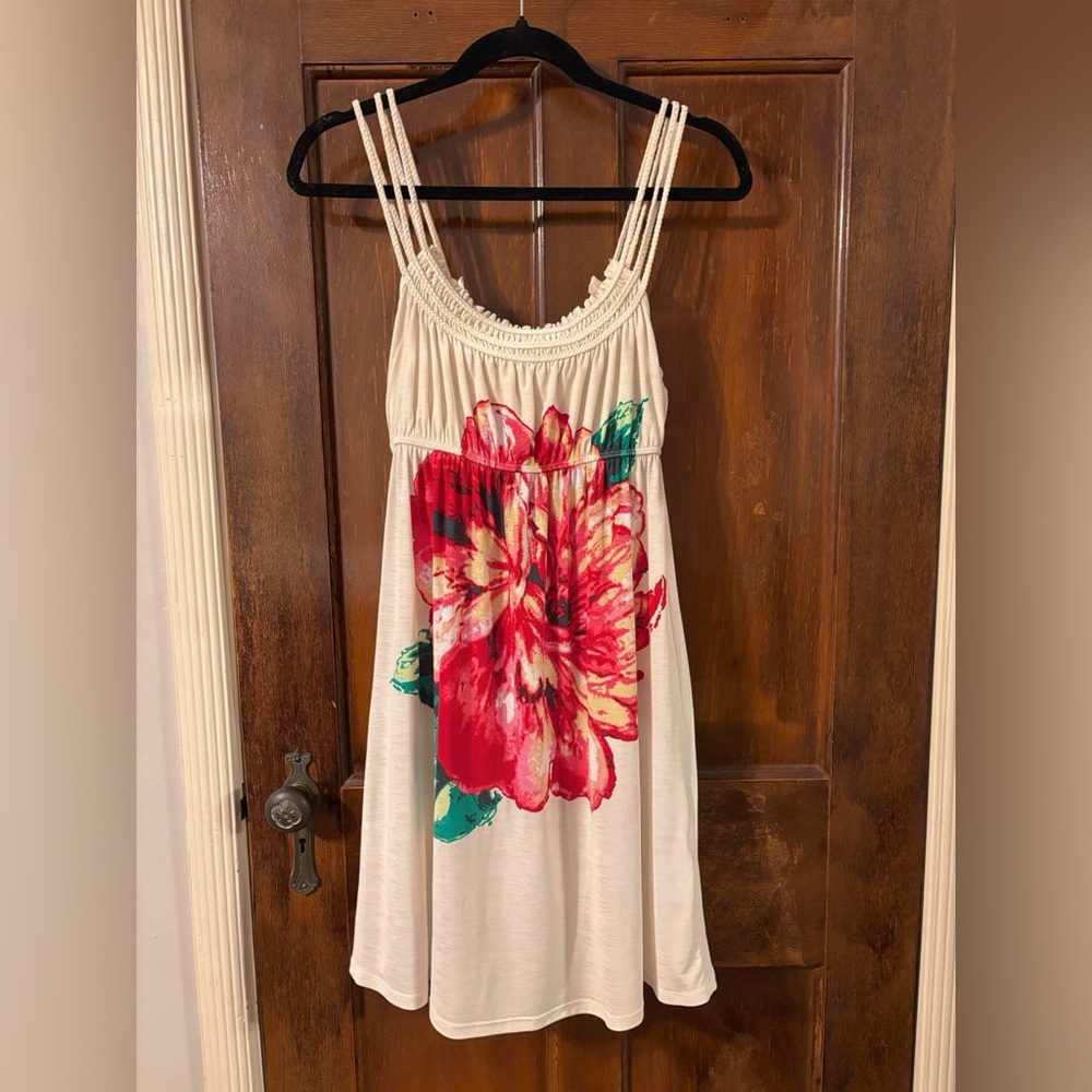 floral print babydoll dress halter